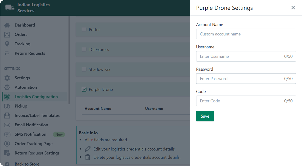 Purple Drone Courier