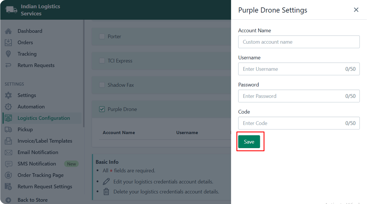 Purple Drone Courier